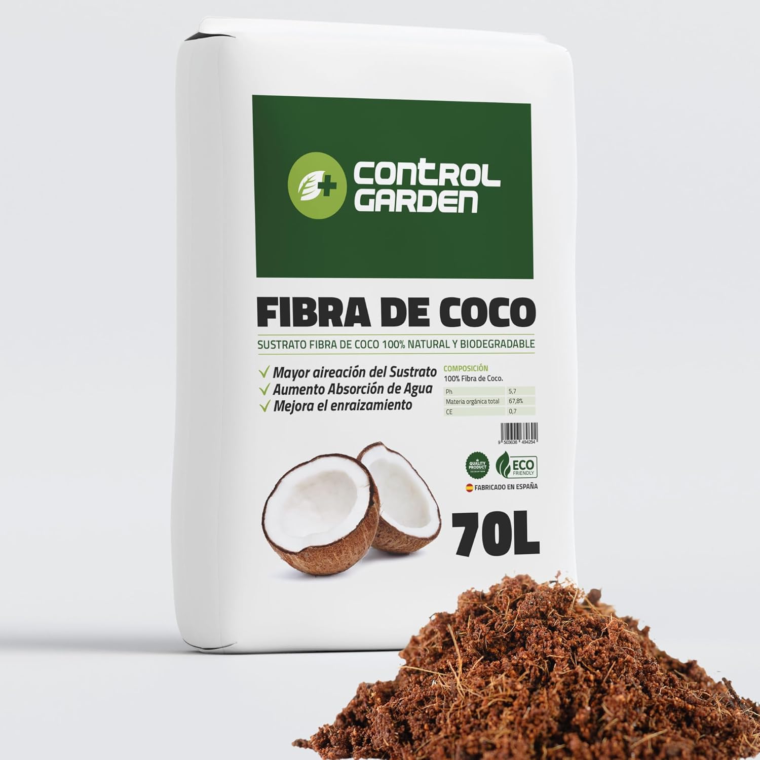 Substrat en Fibre de Coco 70 L 100% Naturel · Pack 1 unité