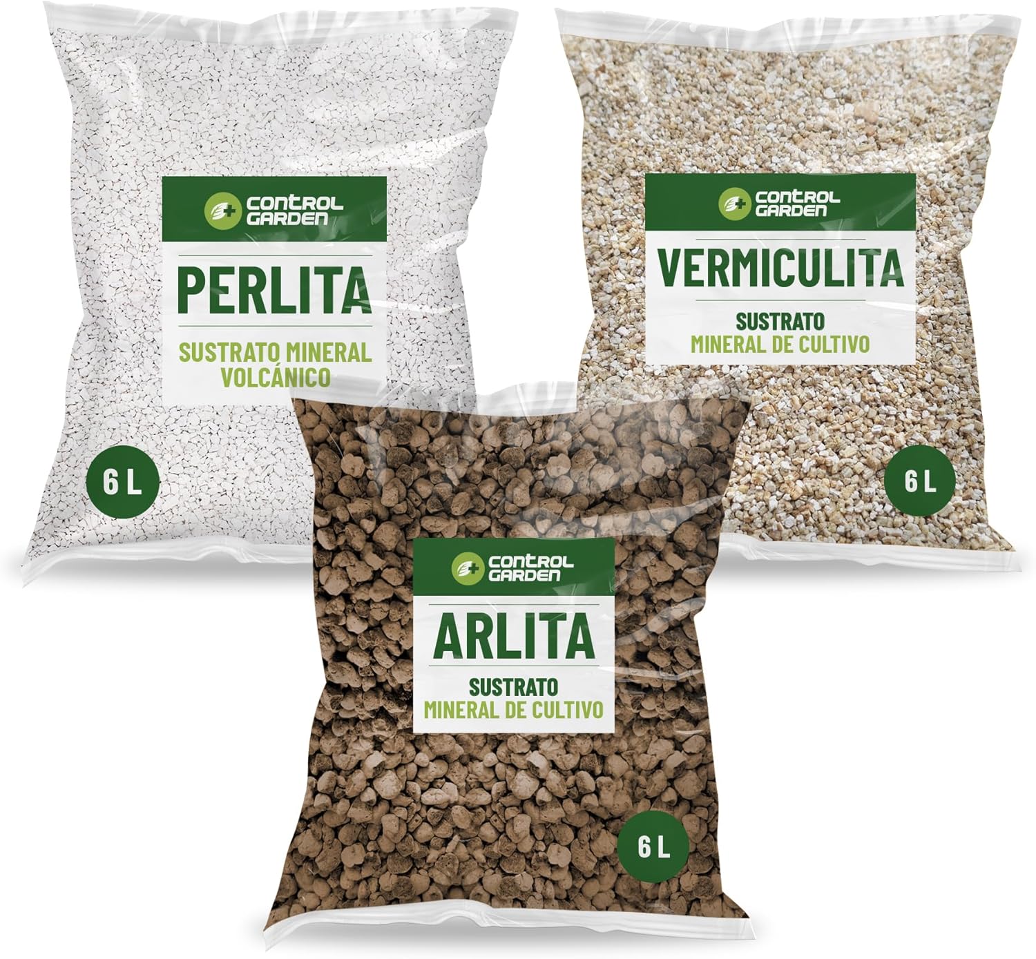 Pack Triple Arlita 6L + Perlite 6L + Vermiculite 6L