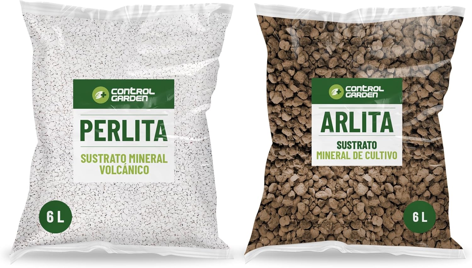 Substrat Arlita 6L + Perlite 6L · Pack de 2 unités pour plantes d'intérieur et d'extérieur