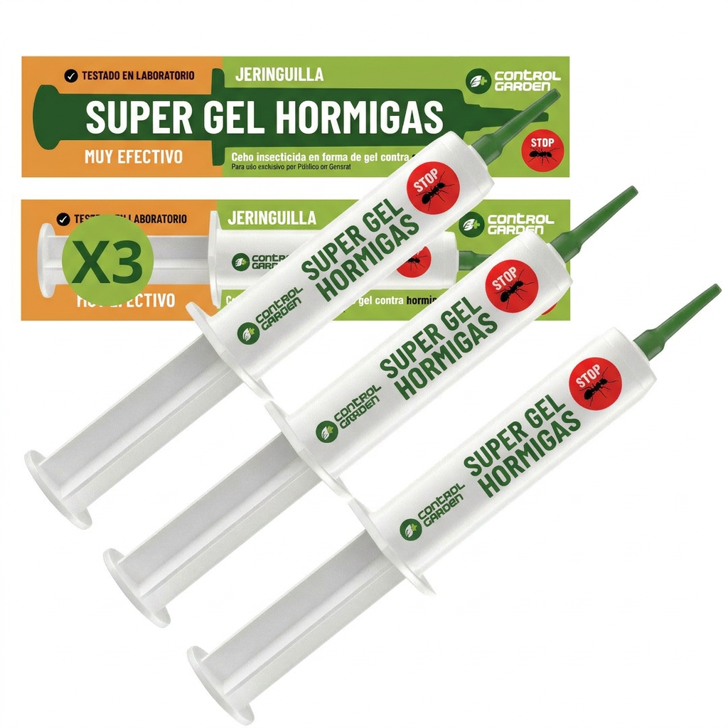 Syringe de gel anti-fourmis 10 g · Pack de 3 unités pour éliminer les fourmis à l'intérieur et à l'extérieur