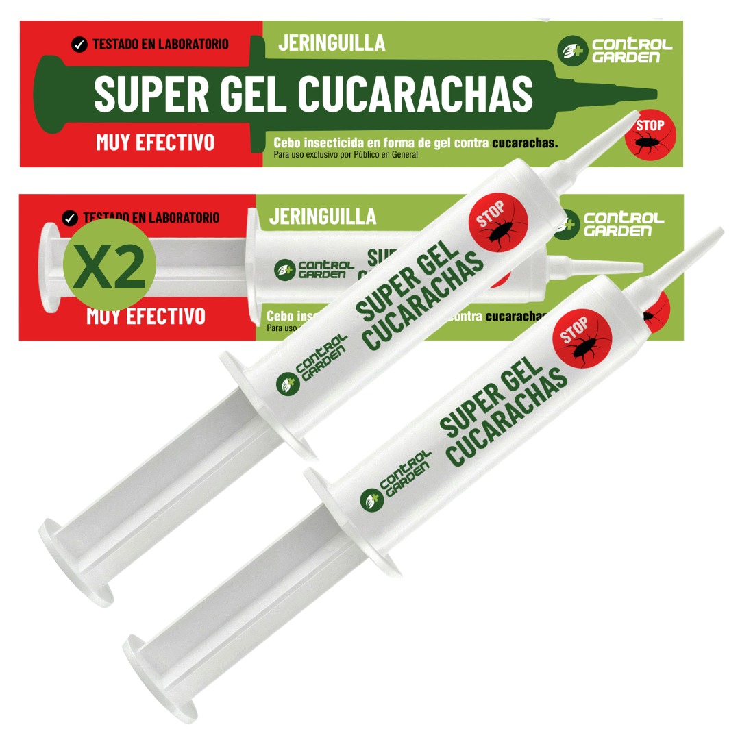 Syringe de Gel Super pour Cafards 10g · Pack de 2 unités · Insecticide puissant pour élimination totale