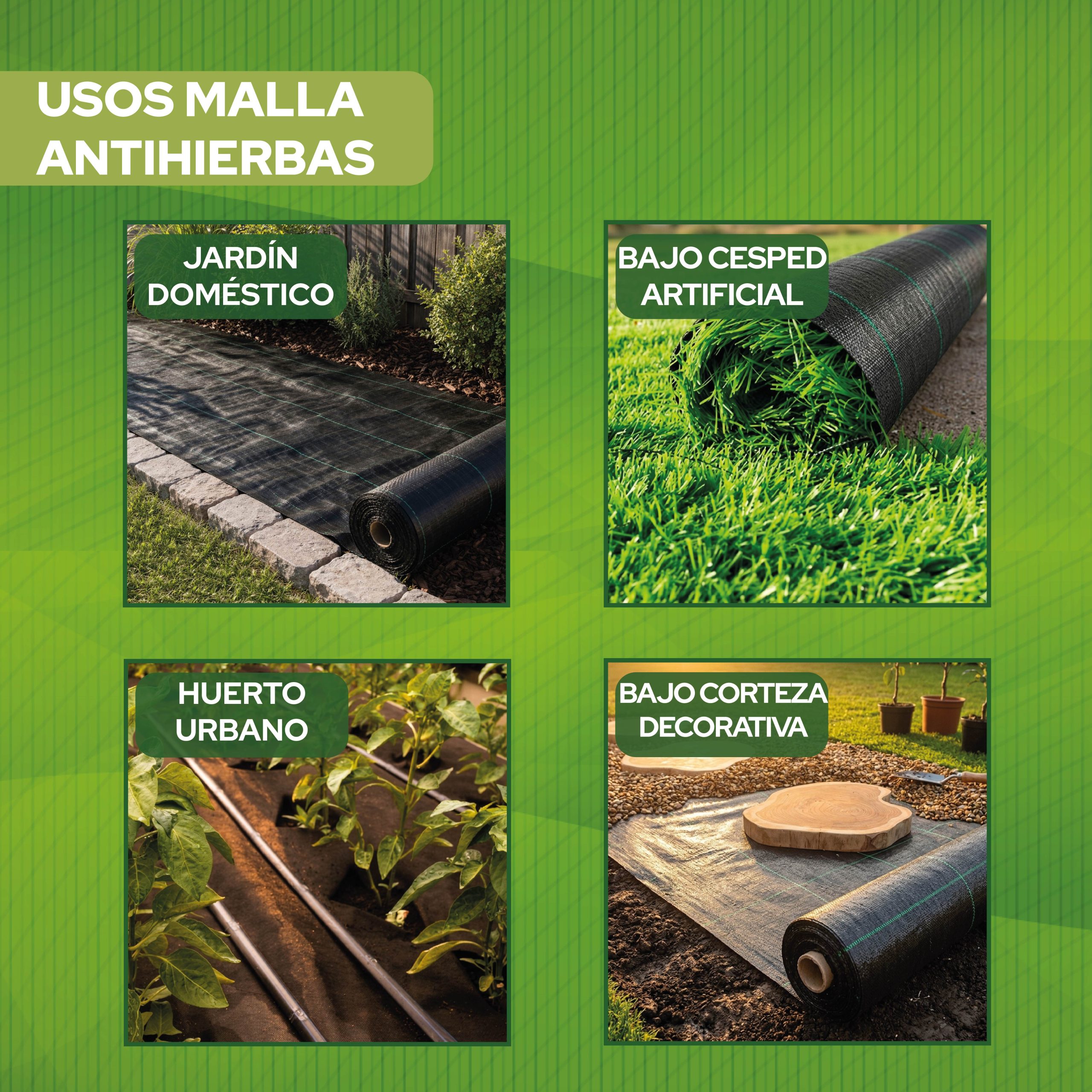 Malla Antihierbas Control Garden 2x50 m de polipropileno para jardinería · foto 6