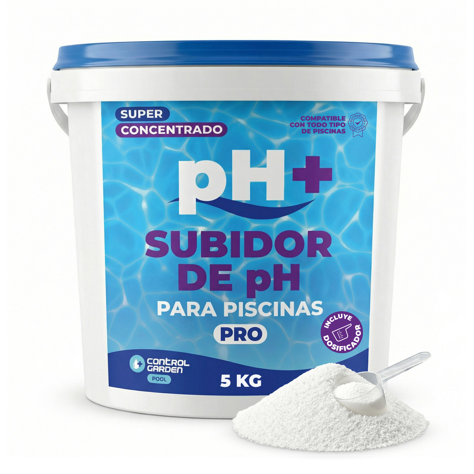 Granulés pH+ pour Piscines 5 kg · Augmenteur de pH Solide