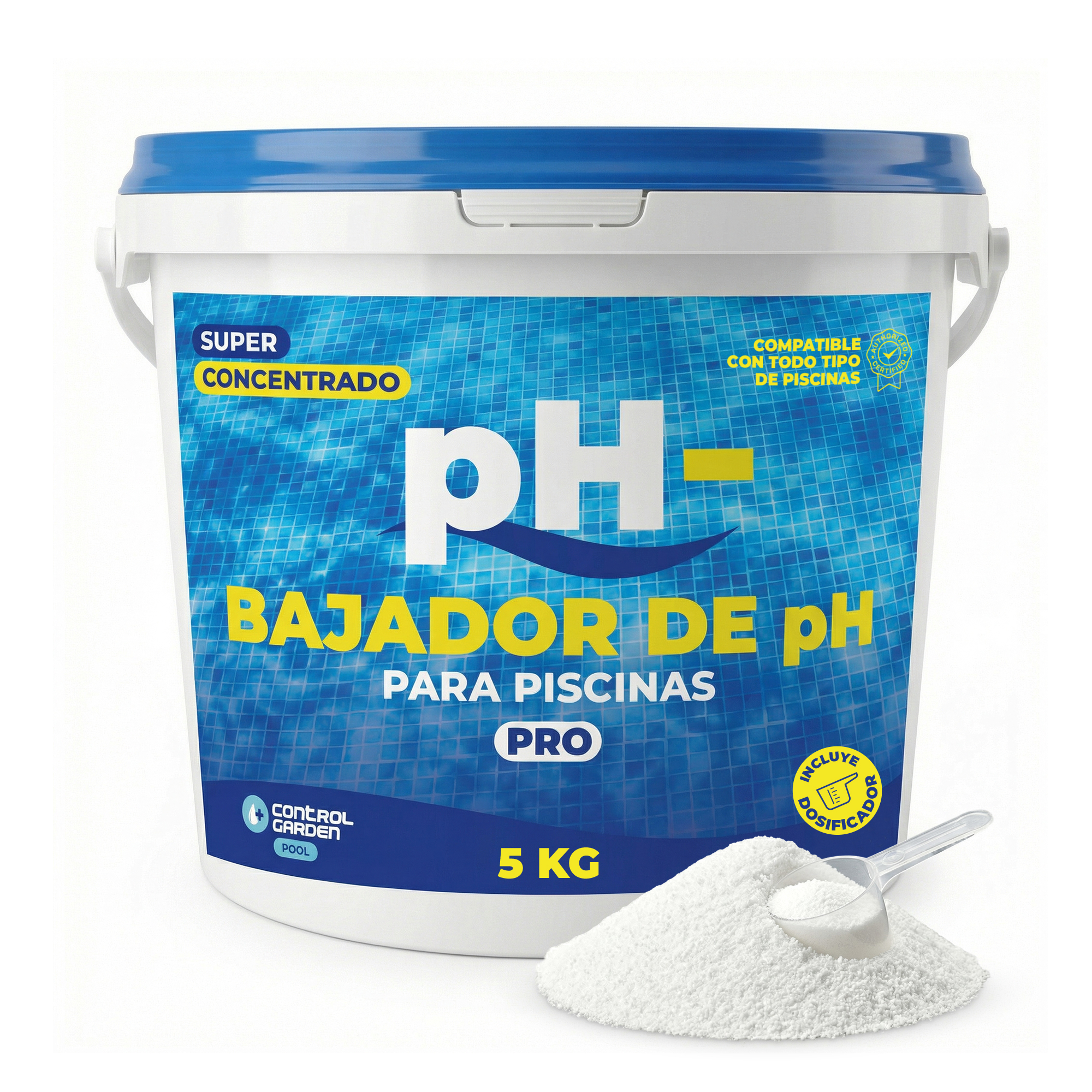Réducteur de pH pour Piscines 5 kg · Solide · Pack 1 unité