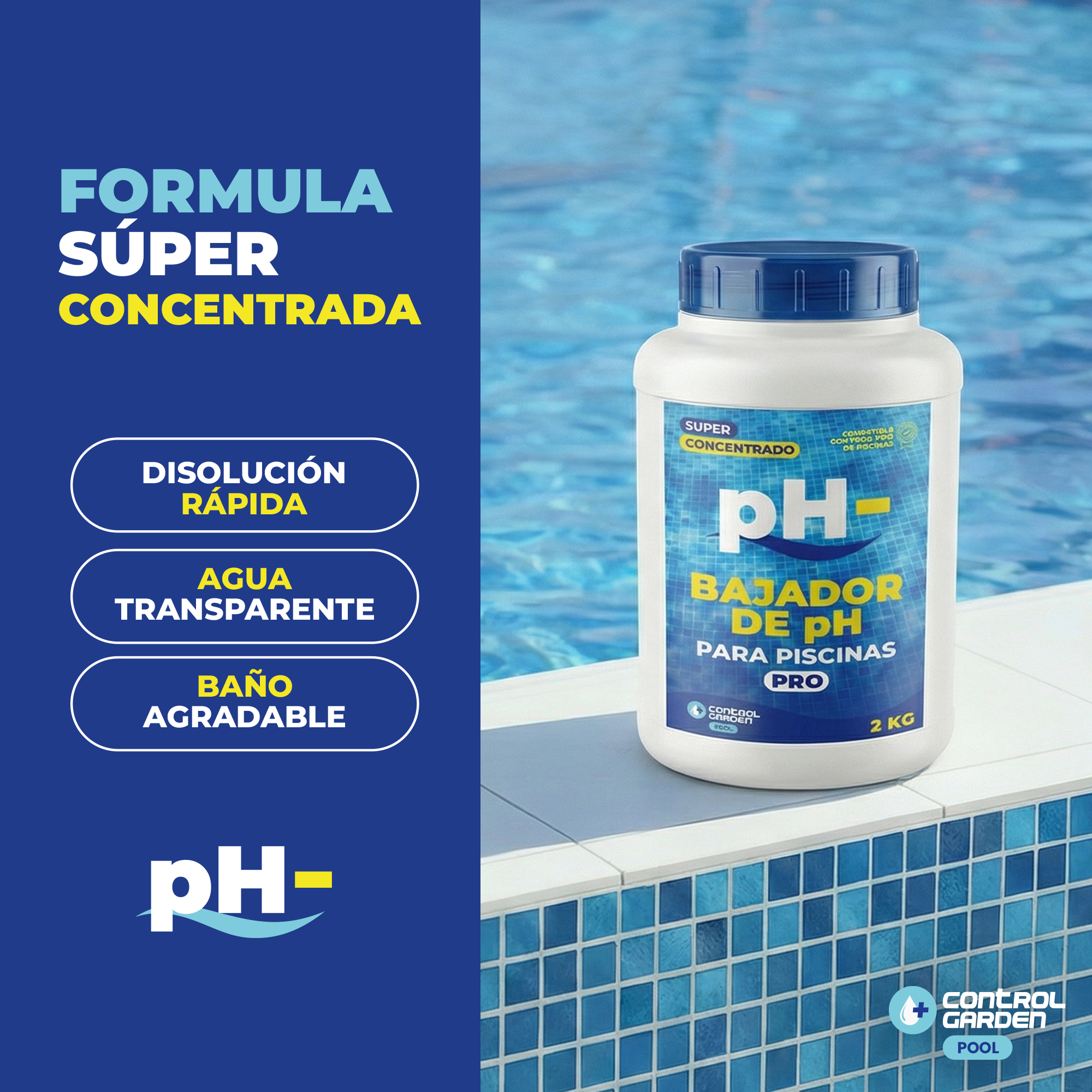 Bajador de pH Sólido Control Garden 2 kg para piscinas · foto 4