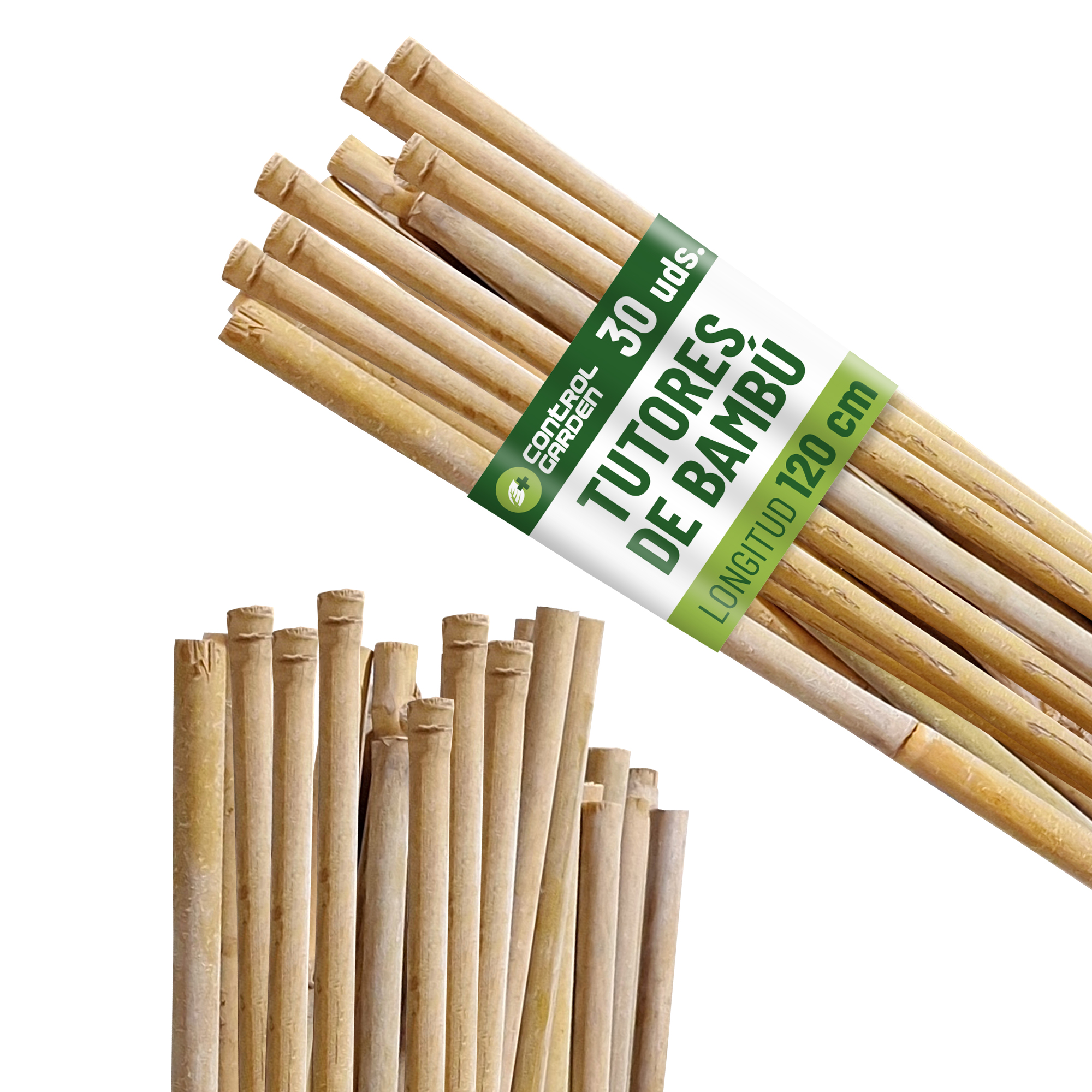 Tuteurs en Bambou 120 cm ø100% Naturel · Pack de 30