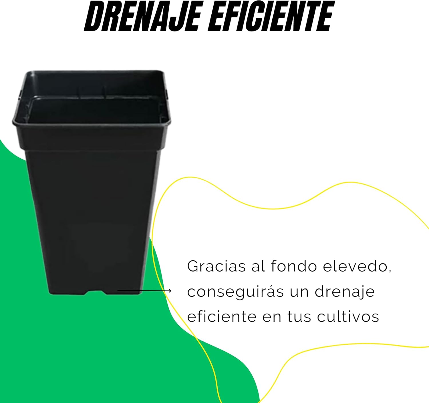 Pack de macetas de plástico de 5,5 L para jardinería · foto 4